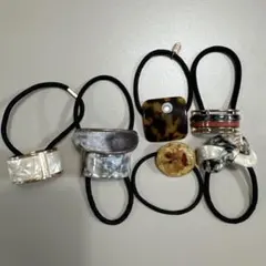 ホワイトパール風ヘアゴム7個セット