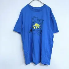 NIKE ナイキ　半袖Tシャツ　ブルー　プリント　椰子の木　L カジュアル　美品のサムネイル