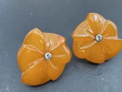 M7146 琥珀　イヤリング　ヴィンテージ アクセサリー
