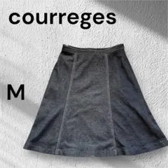 美品✨courreges M フレアスカート　デニムスカート　クレージュ　膝丈