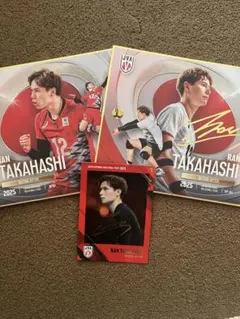 バレーボール男子日本代表 髙橋藍 箔押しサイン入り色紙、スペシャルカード