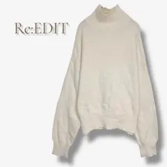 リエディ タートル ニット ホワイト系 ゆったり シンプル ふんわり a1607のサムネイル