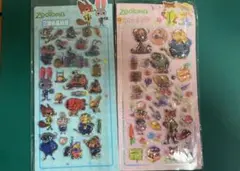 ズートピア ぷっくり立体シール 2枚セット ディズニーキャラクター