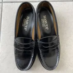 HARUTA ブラックレザー ローファー　22.5センチ
