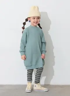 新作⭐︎ オーシャンアンドグラウンド　ストレッチワッフルボーダーレギンス
