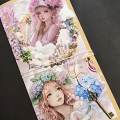 poyo ☆彡おすそ分けファイル　【和柄コラージュ素材セット】６穴バインダー♡ poyo☆彡和風幻想 花柄のコラージュバインダー おすそ分けファイル 紙