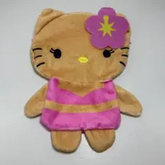 未使用　ハローキティ ぬいぐるみポシェット　ガチャガチャ　日焼けキティ
