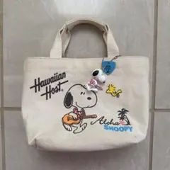 スヌーピー トートバッグ キャンバス キーホルダー付き