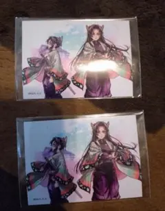 鬼滅の刃 WEBSHOPくじ 繋ぐ ステッカー2枚セット 胡蝶カナエ 胡蝶しのぶ