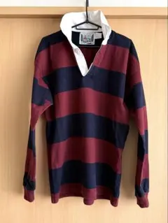 COLUMBIAKNIT ラガーシャツ ネイビー/バーガンディ