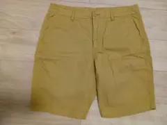 UNIQLOメンズ ショートパンツ からし色マスタード色 綿100% Ｍサイズ