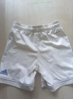 adidas AEROREADY ハーフパンツ 白　140 サッカー　アディダス