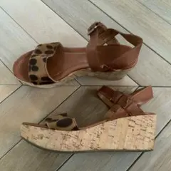 ファビオ ルスコーニ ウェッジサンダル 厚底 シューズ レオパード ヒョウ柄