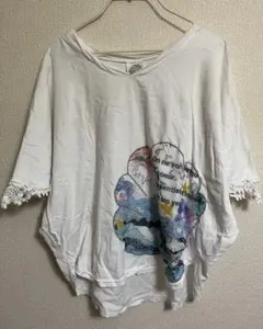 ScoLar スカラー 貝殻柄 レース Tシャツ ホワイトのサムネイル