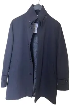 【美品】TRAVELLER メンズ ステンカラーコート ネイビー　Ｌ