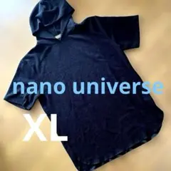 nano universe ブラック半袖パーカー　XLサイズのサムネイル