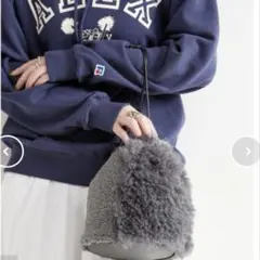 【2月末まで値下げ】【B.C STOCK購入】ボア切り替えショルダーバッグ