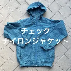 古着 AIGLE 短丈 ナイロンジャケット チェック city