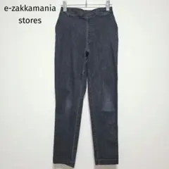 イーザッカマニアストアーズ ストレッチデニムパンツ ウエスト後ろゴム 綿混 S