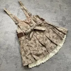 【OLIVE de OLIVE】(L)総柄 花柄 ニット フレア ワンピース