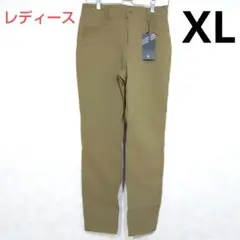 51*レディース ストレッチパンツ ストレートパンツ カーキ色 伸縮性