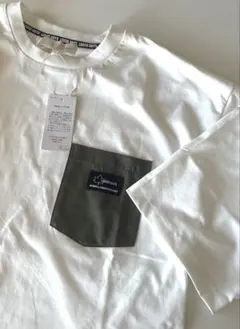 【新品】ロゴス　半袖Tシャツ　ホワイト　Lサイズ　メンズ　ポケット付きのサムネイル