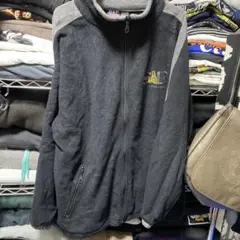 フリースジャケット 黒 グレー