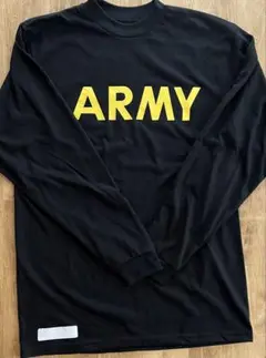 U.S.ARMY 米軍 ブラック トレーニング ロングスリーブ Tシャツ S