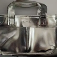 RMK メタリックシルバー トートバッグ