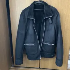 COMME CA ISM 黒 スエード風ジャケット Lサイズ