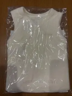 ホワイト ノースリーブ ベビーベスト　ミキハウス