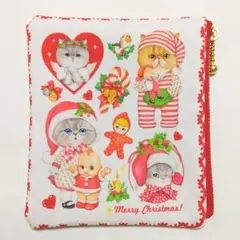 ◆ハンドメイド ポーチ コヤンイサムチョン 猫 ネコ クリスマス サンタ 赤
