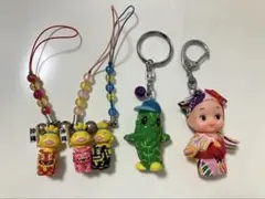 ミックス】キューピーストラップ 4個セット ご当地QP うまい棒QP 宮崎
