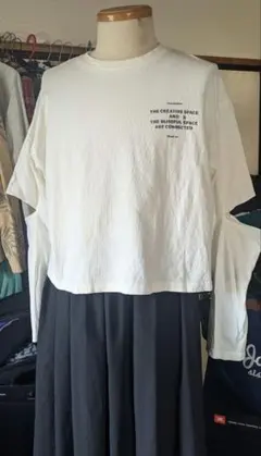 PAGE BOY／オフホワイト 長袖 ロン T ❢