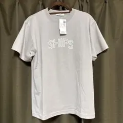 SHIPS ロゴプリント 半袖Tシャツ ライトグレーのサムネイル