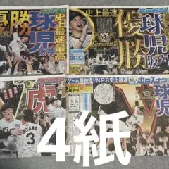 阪神タイガース　スポーツ新聞4紙