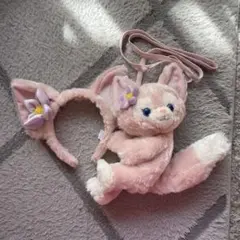 ピンクのキャラクターカチューシャ