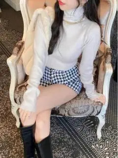 新品 GRL ロングスリーブタートルネックニットトップス[fo1399] M