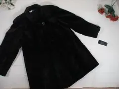 94061　新品タグ付　サガミンクROYAL ミドル丈コート　濃茶　F