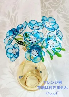 キラキラ透明ガラスのような ネモフィラ゜+.゜(´▽`人)゜+.゜