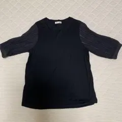jeune 五分袖カットソー ブラック