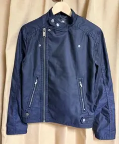 H&M 濃紺 ライダースジャケット Ｓ