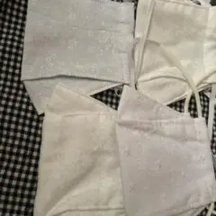 布マスク　立体マスク　日よけマスク　サンガード　花柄　レース　ハンドメイド