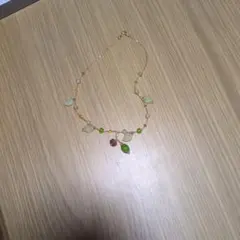 葉っぱモチーフ ネックレス・ブレスレットセット