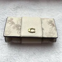 COACH ホワイトレザー キーケース