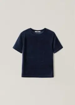 OHOTORO Velor Half Sleeve Top navyのサムネイル