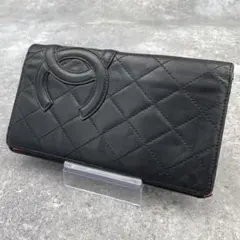 CHANEL　シャネル　長財布　カンボンライン　ラムスキン　マトラッセ