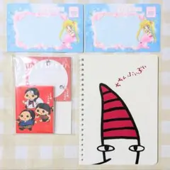 【新品】ちちんぷいぷい A5ノート ぴちぴちピッチ 三太郎 メモ ふせん シール