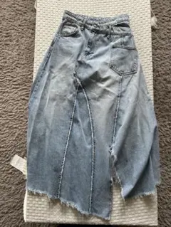 ZARA デニム アシメトリーロングスカート