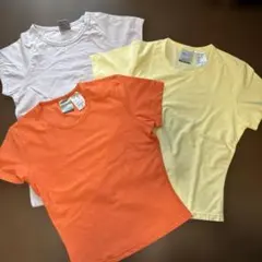 Nike 薄紫、クリームイエロー、オレンジTシャツセット　レディースM